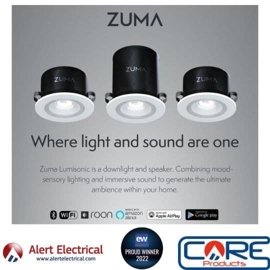 Background image for Introducing Zuma Lumisonic , a completely new way to experience truly immersive high-performance lighting and high-fidelity audio.
