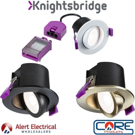 Background image for Get Ready to transform your space with the Knightsbridge SpektroLED Evo Tilt Fire Rated IP65 CCT LED Downlight