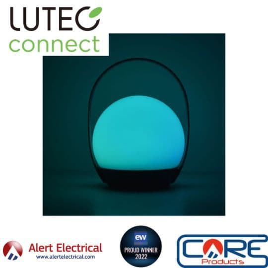 Background image for The Lutec Cardi Connected Portable Colour Changeable Light Now Available to Order.