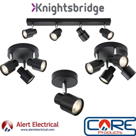 Background image for New GU10 Decorative Matt Black Spotlights from Knightsbridge