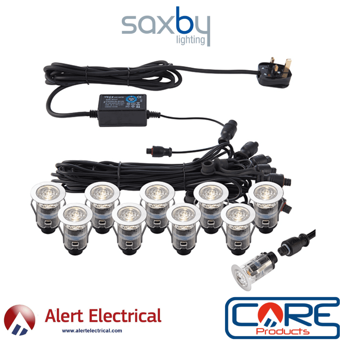 Background image for Saxby IkonPRO CCT Decking lights kits now in stock.