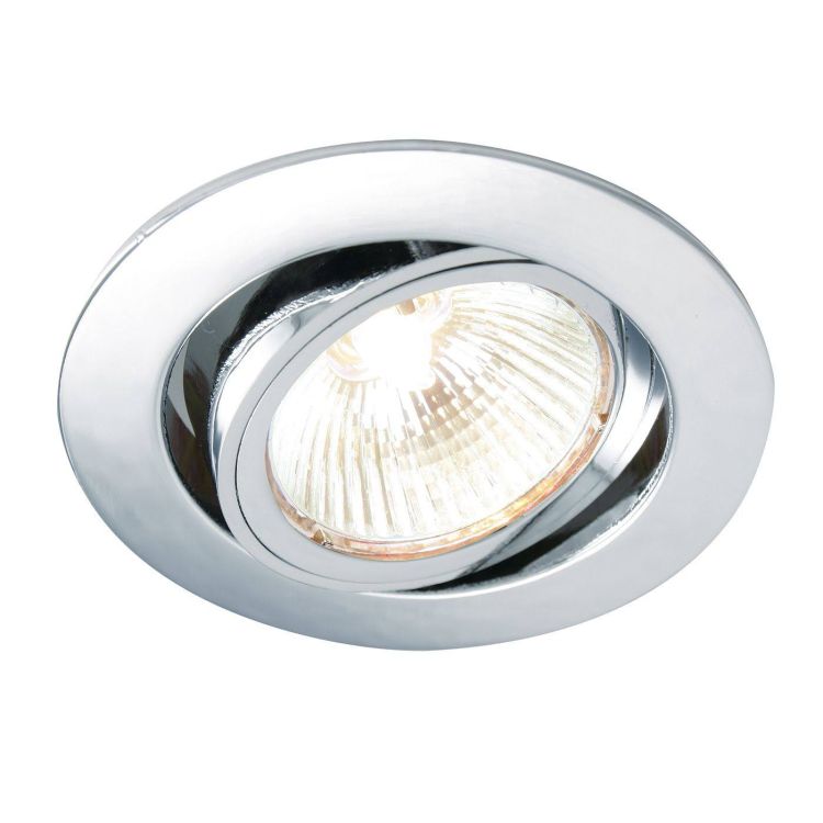 Saxby Cast Mains Voltage Tilt Downlight Chrome 52332