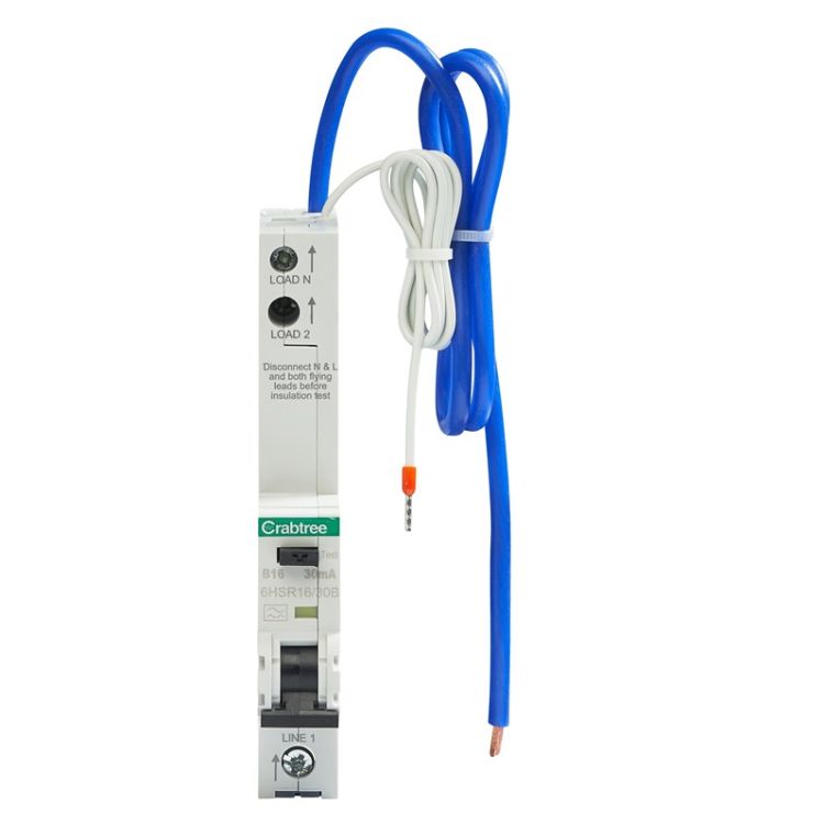 Crabtree Loadstar 6HSR16/30B 16A RCBO Single Pole Type B 10kA | Alert ...