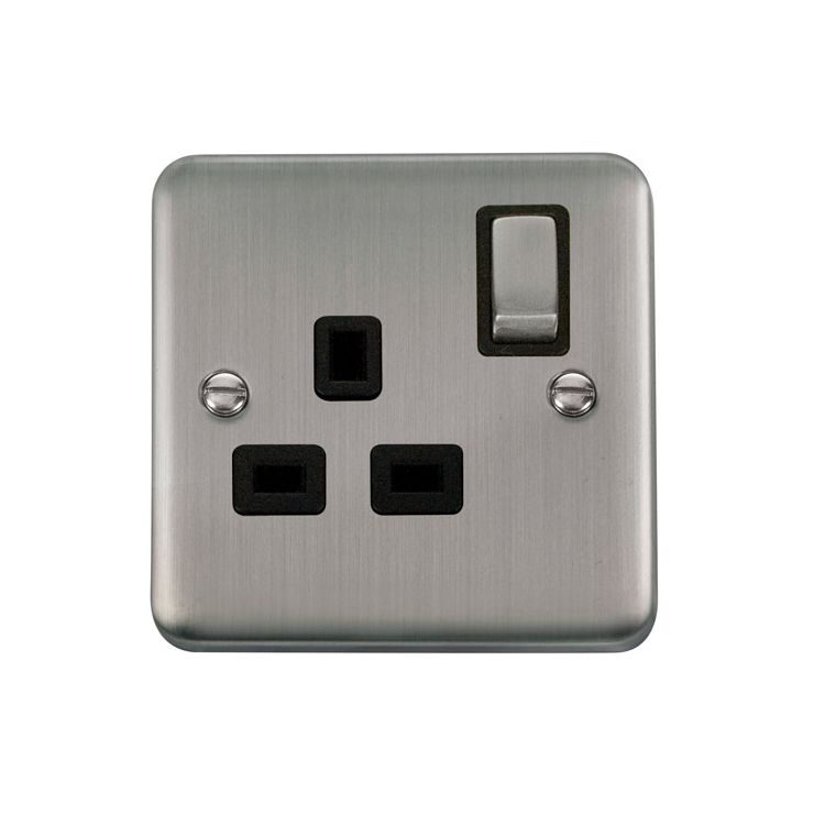 Click Deco Plus Stainless Steel A Single Socket Black Insert Dpss Bk