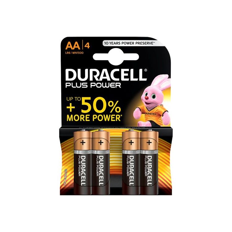 DURACELL Plus Power AA 4 Pack Battery pack MN1500