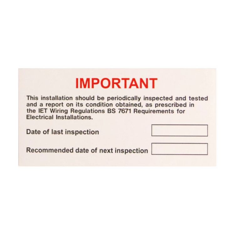 Industrial Signs Periodic Inspection 130 x 60mm Shelf Adhesive Labels ...