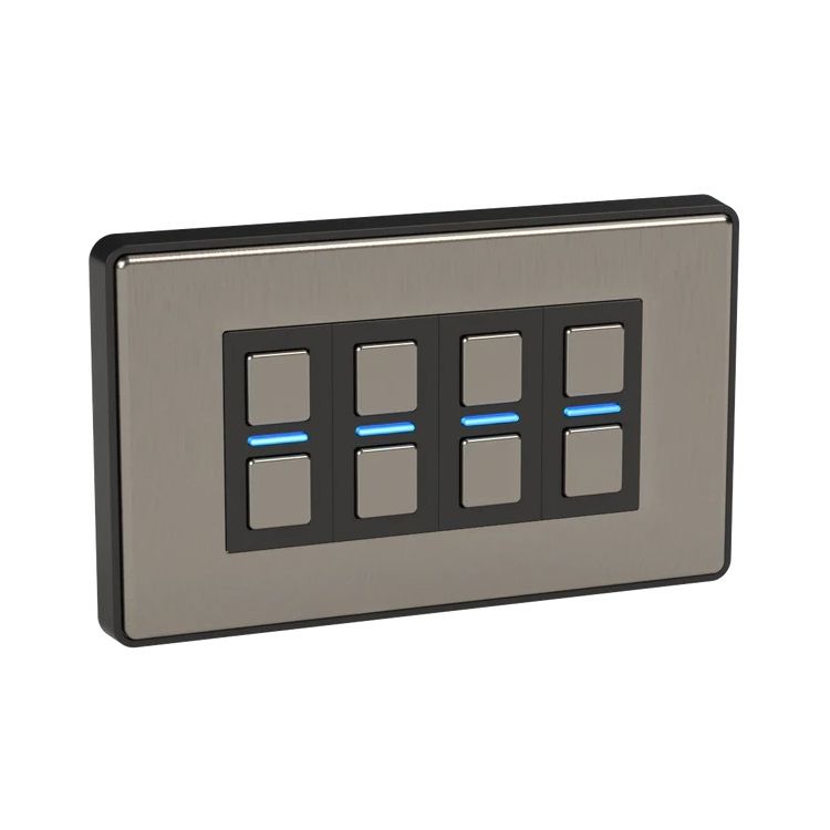 Lightwave 4-gang Smart Dimmer Stainless Steel - Alert Electrical