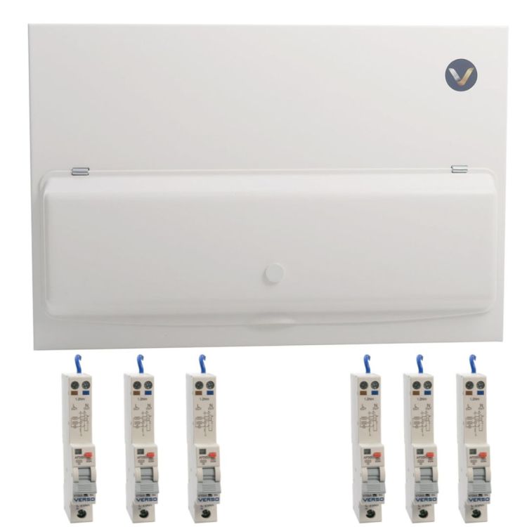 Verso Main Switch 14 Way SPD AFDD Loaded Consumer Unit 100A MS ...