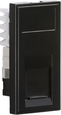 Knightsbridge UTP CAT5E RJ45 Outlet Module 25 x 50mm - Black | NETCAT5BK