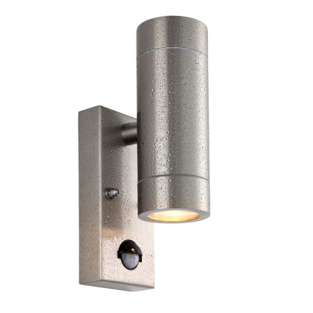 Saxby Palin Up & Down PIR Wall Light Marine Grade IP65 Stainless Steel (316) | 101352