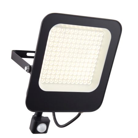 Saxby Guard 100W LED 4000K IP65 PIR Overide Floodlight Black | 108601