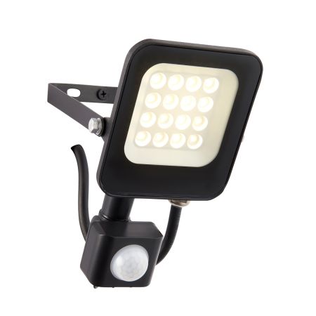 Saxby Guard 10W LED 4000K IP65 PIR Overide Floodlight Black | 108672
