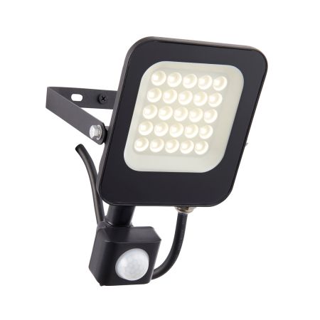 Saxby Guard 20W LED 4000K IP65 PIR Overide Floodlight Black | 108673