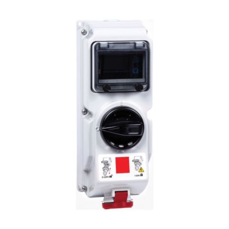 Niglon 16758 3P+E IP44 16A 415V Switched Interlock Socket Red