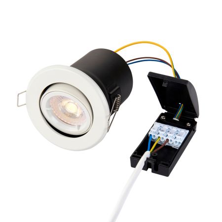 Saxby ShieldPLUS GU10 Adjustable IP20 Downlight Matt Black | 99759