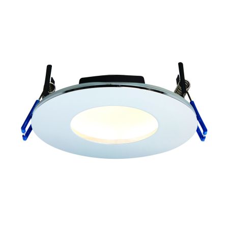 Saxby OrbitalPLUS Chrome IP65 9W 3000k Slimline LED Downlight | 69882