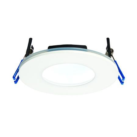 Saxby OrbitalPLUS Matt White IP65 9W 4000k Slimline LED Downlight | 69883