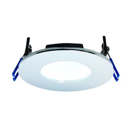 Saxby OrbitalPLUS Chrome IP65 9W 4000k Slimline LED Downlight | 69885
