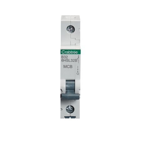 Crabtree Loadstar Type B 32A Single Pole 10kA Miniature Circuit Breaker | 6HSL32B