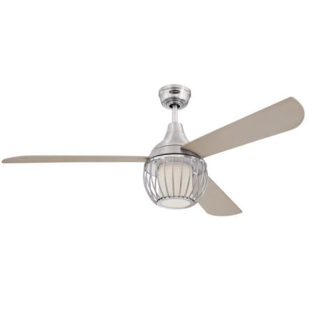 Westinghouse Graham 52” Nickel Luster Finish Ceiling Fan & Dimmable LED Light | 72208
