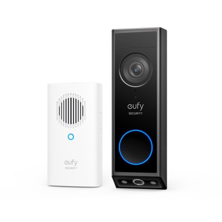 Eufy E340 E8214311 2K Battery or Wired Dual Camera Video Doorbell & Chime