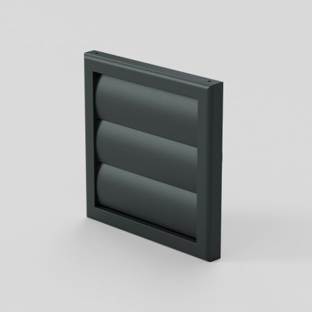 Blauberg Plastic 100mm 4” Wall Air Gravity Shutter Grille Slate Grey| DECOR 155X155-100G SLATE GREY