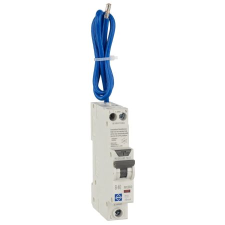 Lewden Compact 40A Bidirectional RCBO Double Pole 30mA Switched Neutral | RCBO-B40/30/1PNA