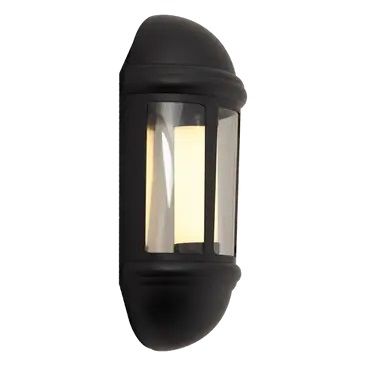 Ansell Latina 8w LED 3000K Half Lantern Black | ALHLLED/BL