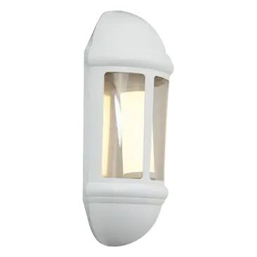 Ansell Latina 8w LED 3000K Half Lantern with Photocell Sensor White | ALHLLED/PC/WH