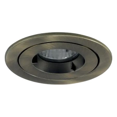 Ansell AMICD/IP65/AB iCage Mini Antique Brass 50W GU10 IP65 108mm Fire Rated Downlight