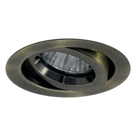 Ansell AMICG/AB iCage Mini Antique Brass 50W GU10 95mm Fire Rated Downlight