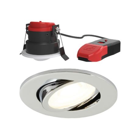 Ansell APRIPG/1/BLK Prism Pro Gen3 5-7W Gimbal CCT LED Fire Rated Downlight Polished Chrome