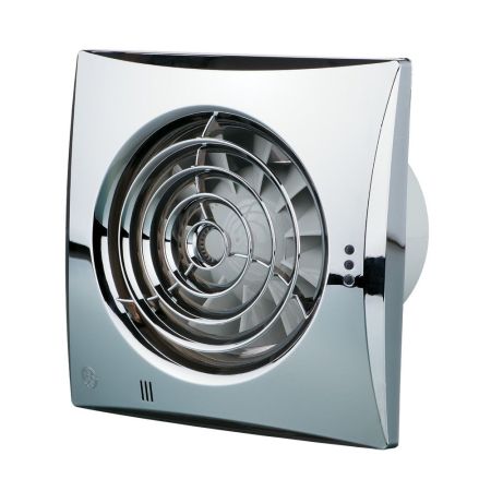 Blauberg CALMCHROME150T Calm 150mm Zone 1 Timer Kitchen Extractor Fan Low Noise Silent Chrome
