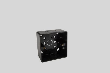 Univolt 1 Gang 32mm PVC LSF Round Cornered Surface Box Black | SFR1BK