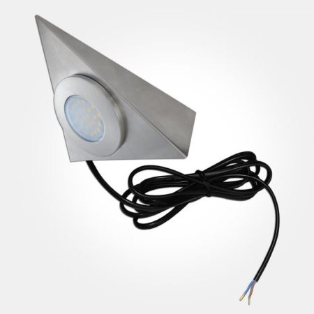 Eterna Lighting 1.7w LED Triangle Under Cabinet Light Brushed Nickel | CLEDTRI