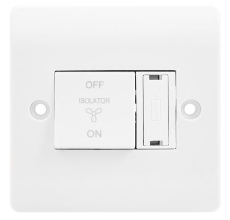 Click Mode 10A Triple Pole Fan Isolator Switch with 3A Fuse White | CMA3020