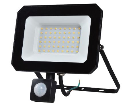 Core Lighting 50W LED 4500K Cool White IP65 PIR Floodlight Black | CP-50WLEDPIR