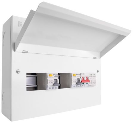 Click Elucian 8 Way Split Load 100A 2x80A Consumer Unit | CUEB14MSRCDSP6