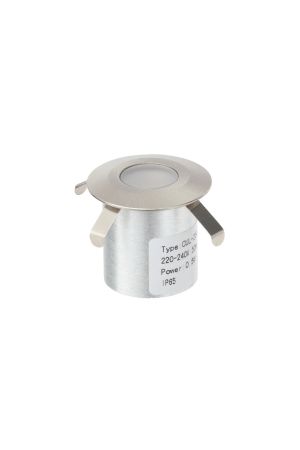 Forum Ohio CUL-26465 Satin Nickel Round Warm White Plinth/Deck Light