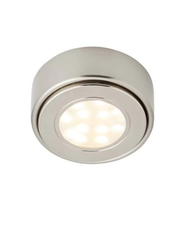 Forum Ellen 1.5W LED Round Under CCT Cabinet Lights Satin Nickel | CUL-35860