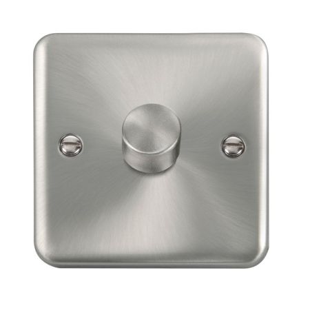 Click Deco Plus Satin Chrome 1 Gang 400w Dimmer Switch DPSC140
