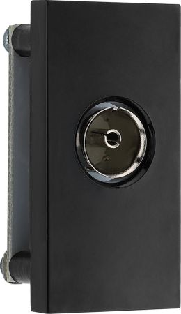 BG EMNSTVB Black 1 Module Euro Module Unscreened Coaxial TV Outlet