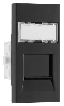 BG EMRJ45C6B Black 1 Module Euro Module IDC Cat6 RJ45 Data Outlet