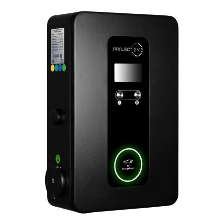 Project EV 7.3kw Pro Earth Dual Gun RFID EV Wall Charger | EVA-07D-SE-W