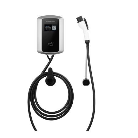 Ener-J 7KW 32A 5M Tethered Wall EV Charger with RFID,Wi-Fi & Bluetooth | EVC1001