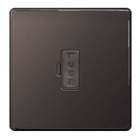 BG Nexus Screwless Black Nickel Unswitched 13 Fused Connection Unit | FBN54