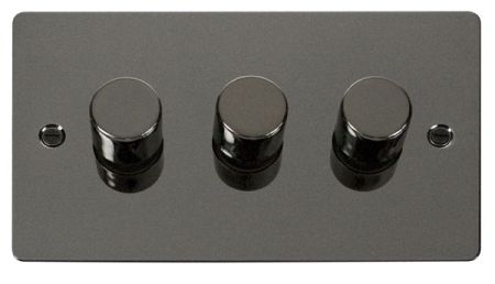 Click Define Black Nickel 3 Gang 2 Way Dimmer Switch | FPBN153