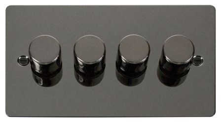 Click Define Black Nickel 4 Gang 2 Way Dimmer Switch | FPBN154
