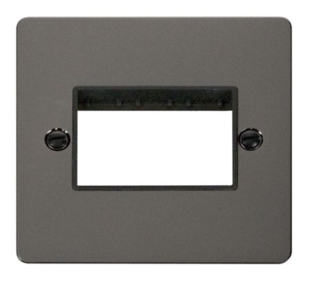 Click Define Black Nickel Single Plate 3 Gang Aperture | FPBN403BK