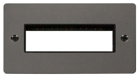 Click Define Black Nickel Double Plate 6 Gang Aperture | FPBN426BK